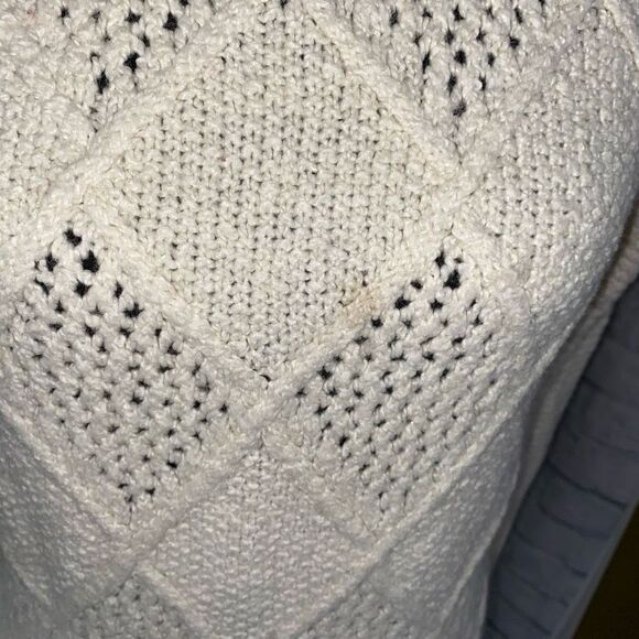 American eagle open knit scoopneck sweater off white sz S women - Picture 5 of 11